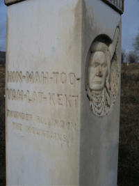The grave marker of Chief Joseph of the Nez Perce.